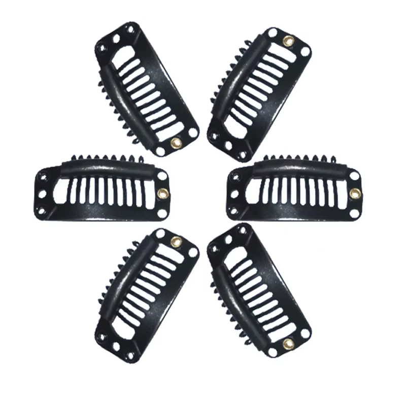 10 pcs/lot 9 dents 32mm pinces à perruque pour extensions de cheveux fournitures coudre dans