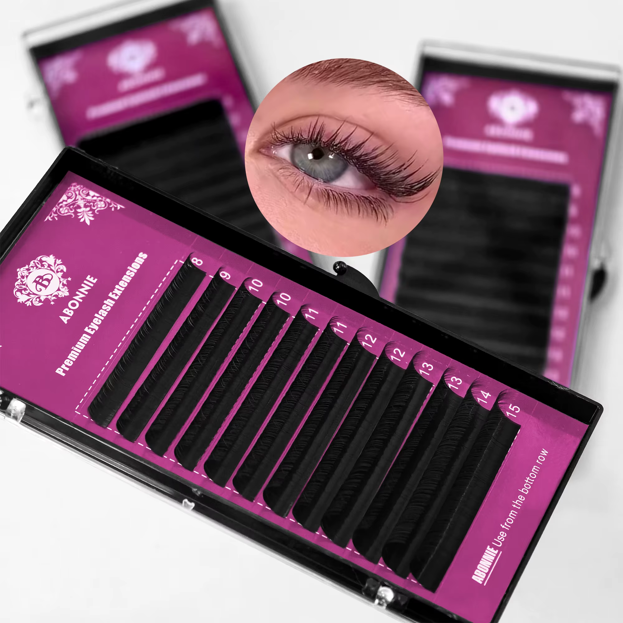 Abonnie Extensions de cils classiques moelleux