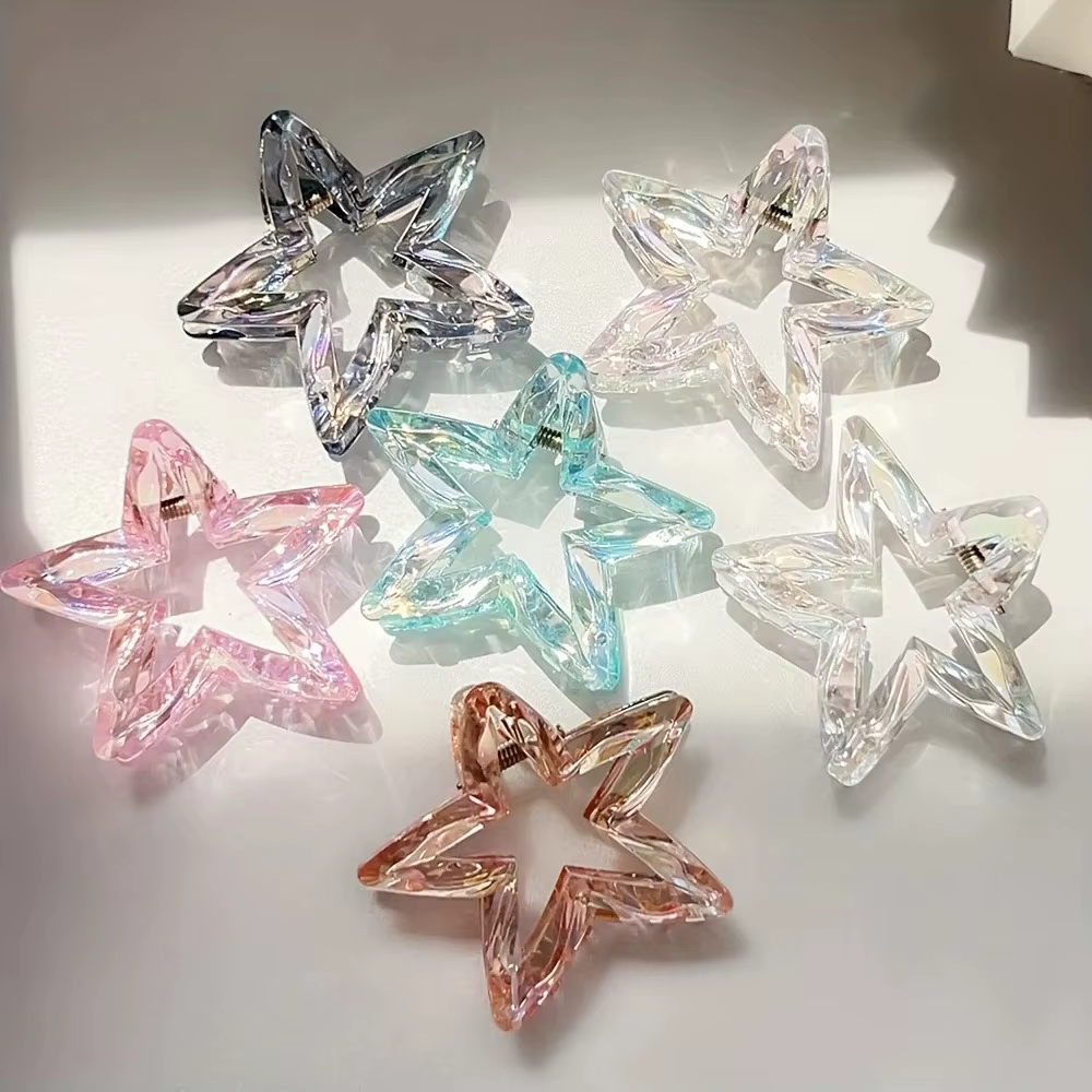 Pince à cheveux en cristal couleur bonbon
