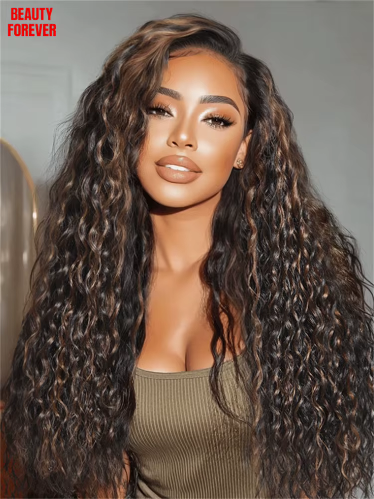 Perruque en cheveux humains Beauty Forever Bye Bye Slip Golden Brown sans colle 7x5 avec dentelle pré-coupée