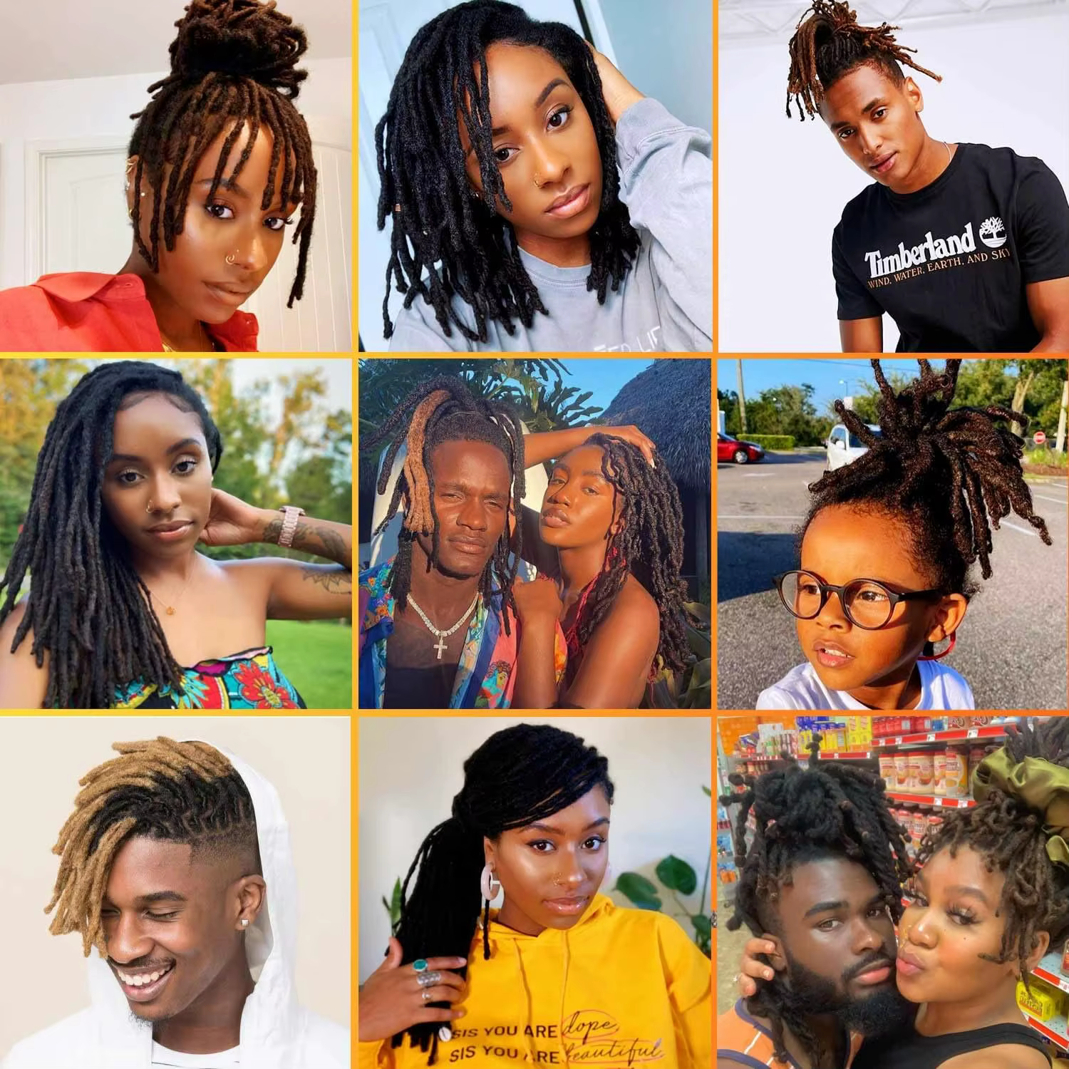 50 brins 8-14 pouces Extension Loc naturelle cheveux humains avec extrémités bouclées 100%
