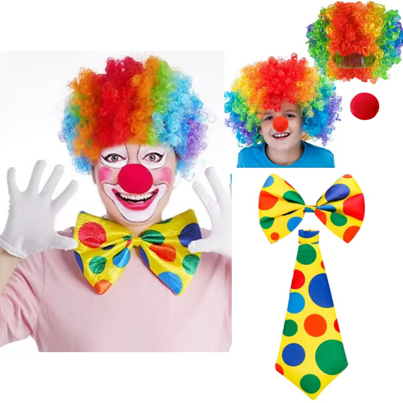 Performance ondulée bouclée Clown perruque Cosplay cheveux synthétique