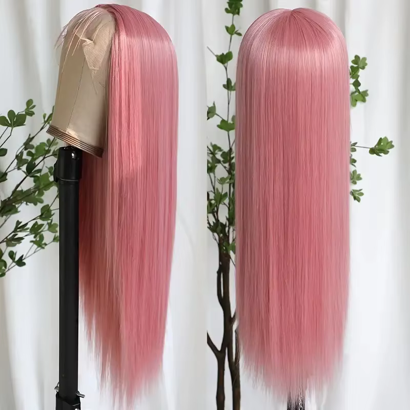 Perruque longue et lisse pour femme