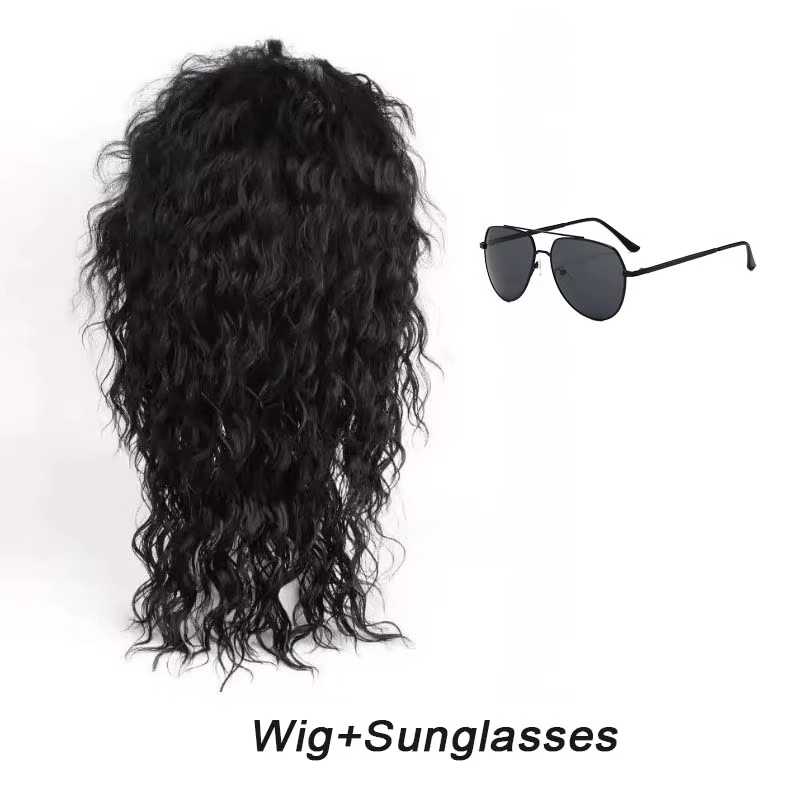Perruque noire bouclée style Michael Jackson