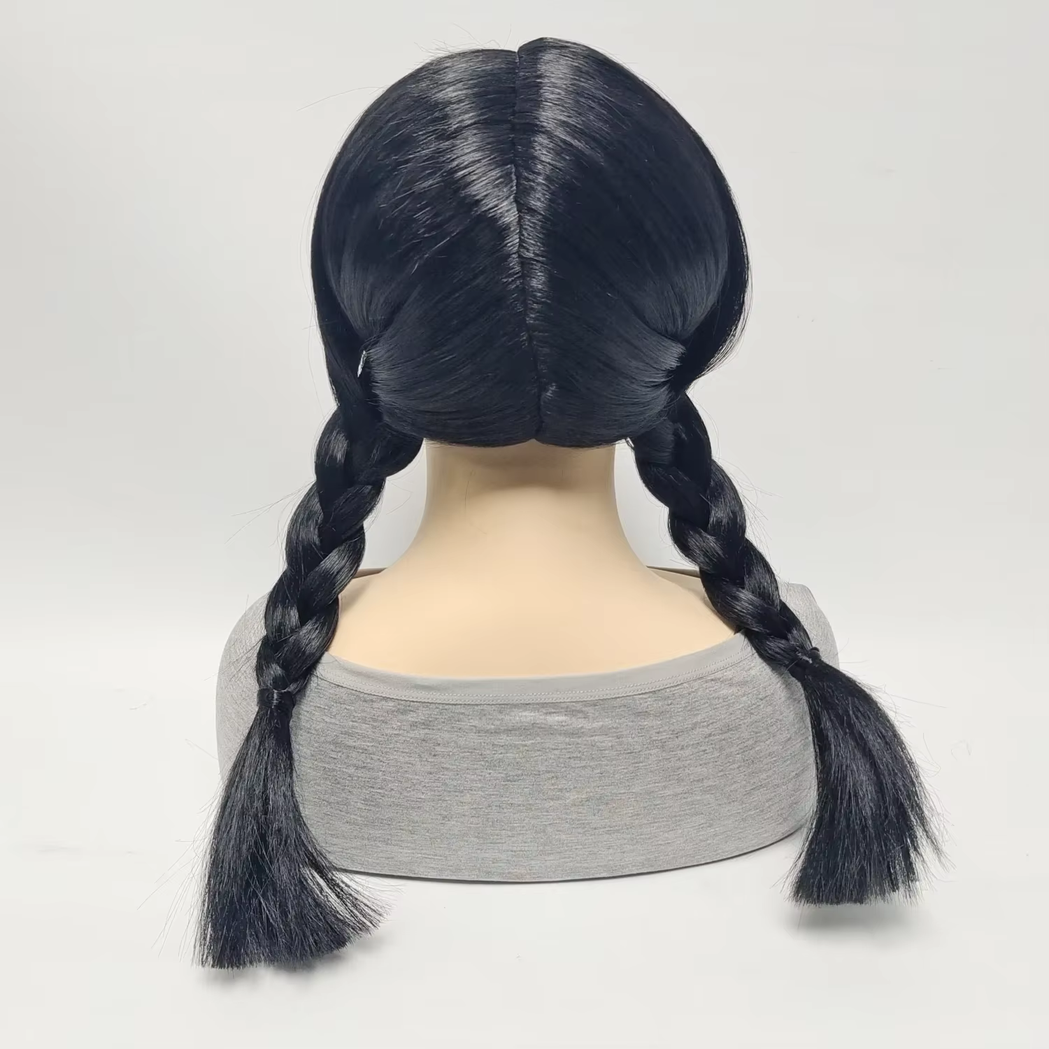 Perruque synthétique de Cosplay du mercredi addam