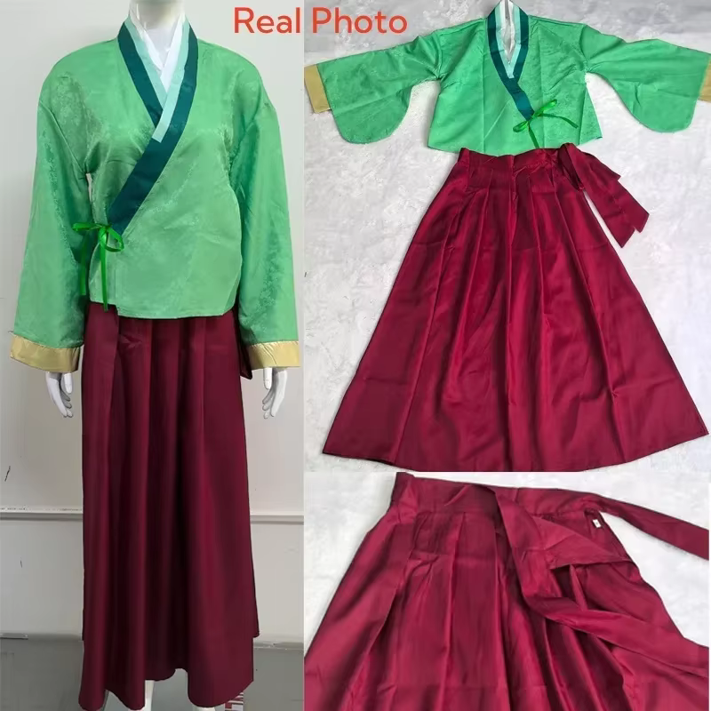 Costume de cosplay Mao Mao, perruque, robe, jupe et haut vert de l'anime Kusuriya No Hitorigoto pour Halloween, pour femmes