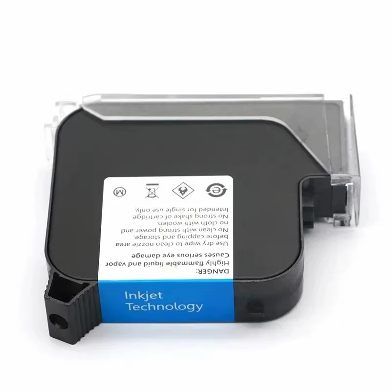 Cartouche d'encre à solvant écologique 25.4mm, pour imprimante thermique portative, pour impression de codes à barres QRCode, sac en verre, boîte en Carton, câble en bois et plastique