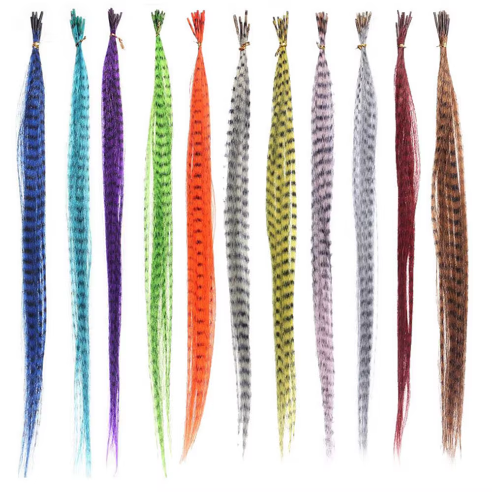 Extensions de Cheveux Synthétiques Colorés I-Tip en Fausse Plume