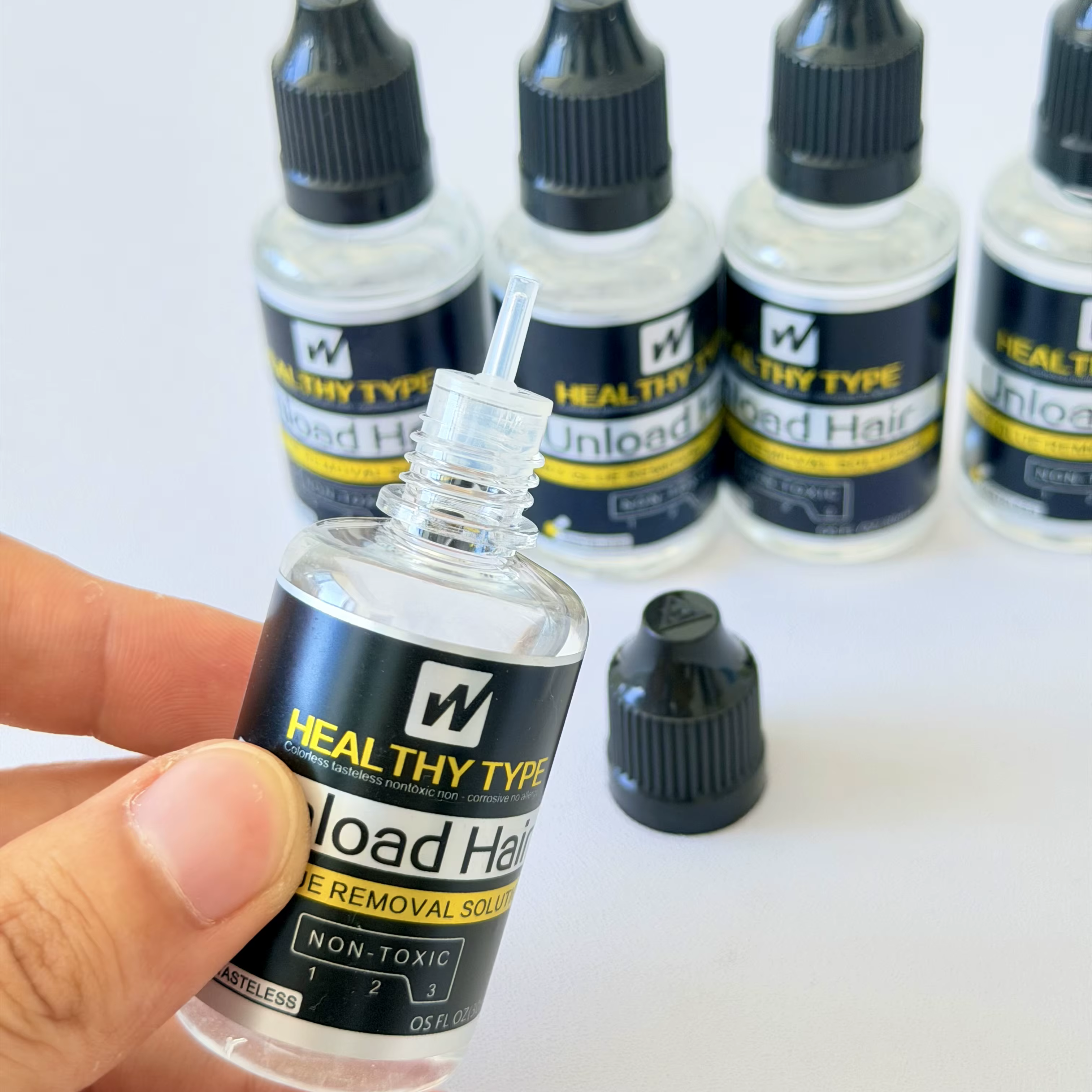 Lot de 5/3/1 pièces – Dissolvant de colle pour extensions capillaires 30 ml – Solution non toxique à action rapide pour perruques à bandes et à lacets