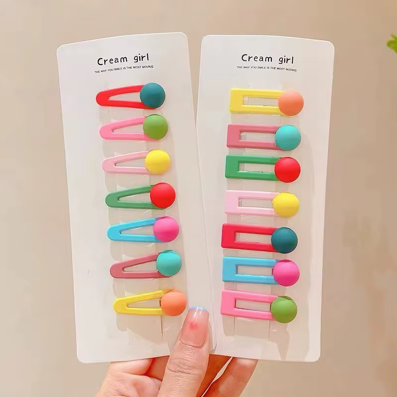 Nouvelles pinces à cheveux mignonnes et colorées en forme de haricot pour filles