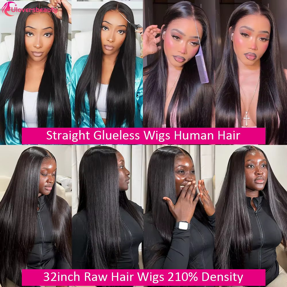 26 30 40 Pouces Perruques Cheveux Humains 13X4 Perruque Brésilienne Glueless Wigs Human Hair 210% Densité