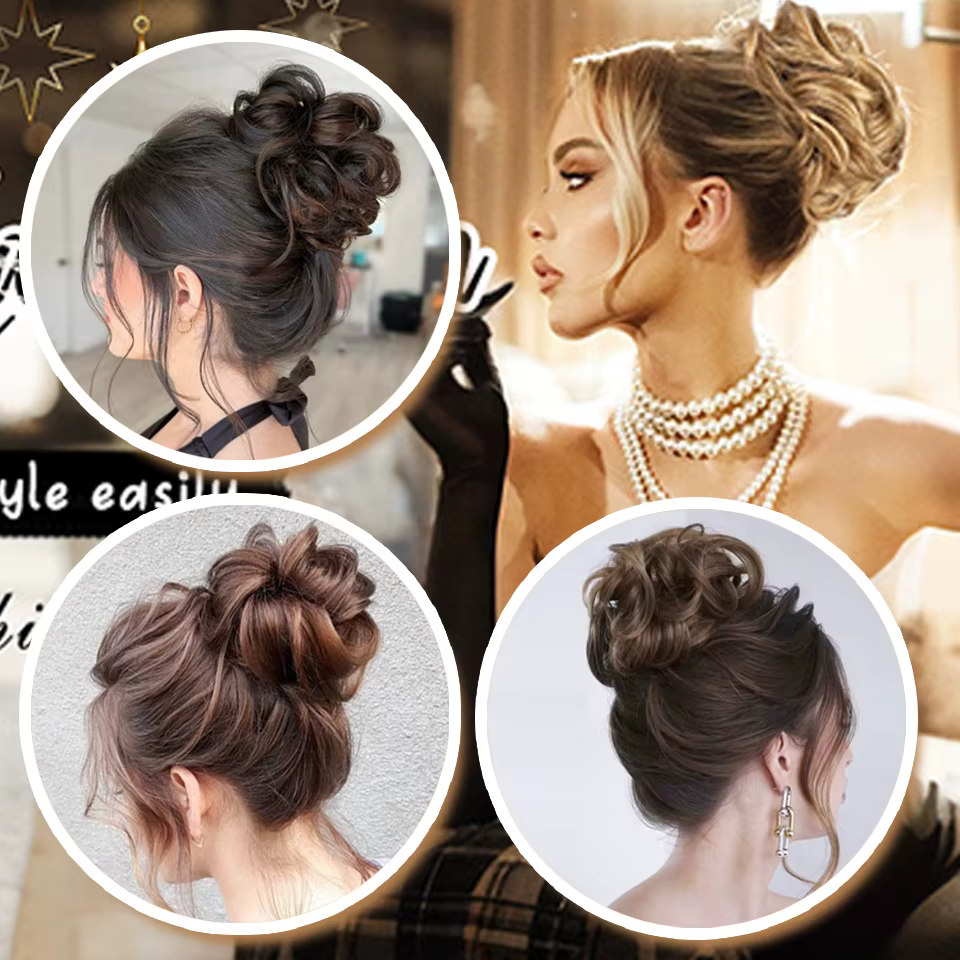 Chignon synthétique à griffes pour femmes