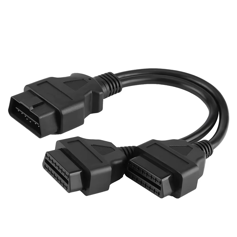 Obd2 1 à 2 câble d'extension obd2 séparateur 16 broches répartiteur OBDII voiture 16 broches OBDII mâle à double femelle séparateur en Y répartiteur obd