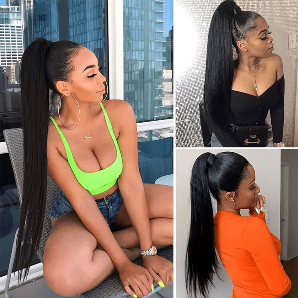 Extensions de cheveux humains brésiliens Remy 10-32 pouces