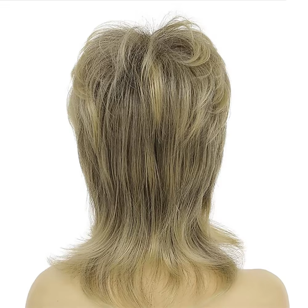 HAIRJOY Perruque synthétique blonde style Mullet pour femme