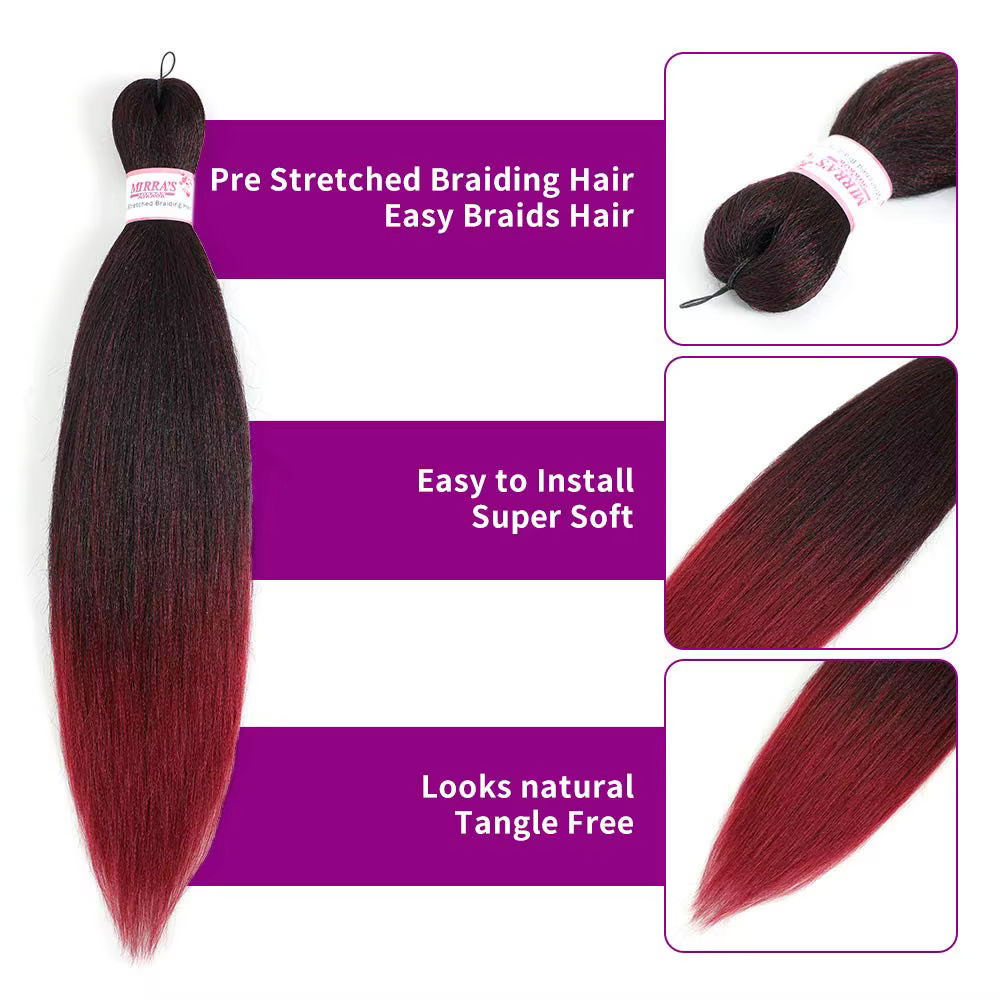 Extensions de cheveux tressés pré-étirés pour tresses africaines