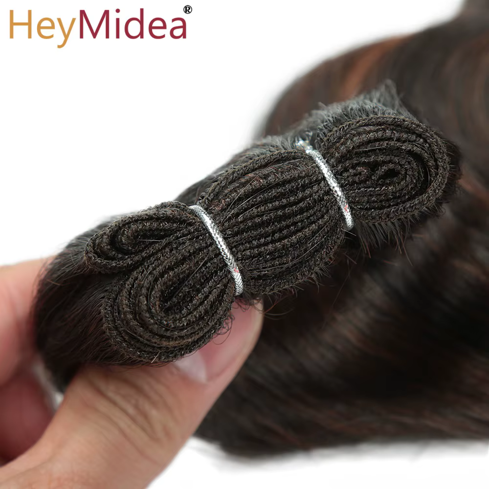 Extensions de cheveux synthétiques naturels Body Wave, tissage en mèches, Ombré Blond Piano, épaisseur 'Loose Deep', pour queue de cheval