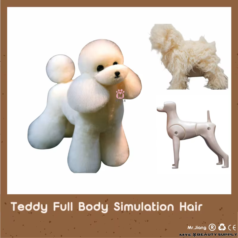 Modèle chien toilettage perruque ours en peluche corps entier Simulation fourrure