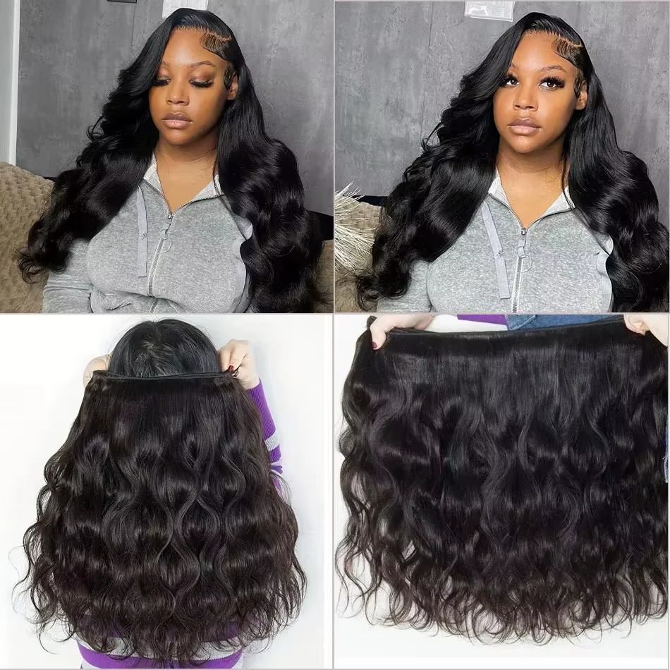 Armure brésilienne vierge 12A vague de corps lâche 30 32 pouces 1-4 paquets Remy cheveux humains naturel noir Extensions brutes respectueux de l'eau