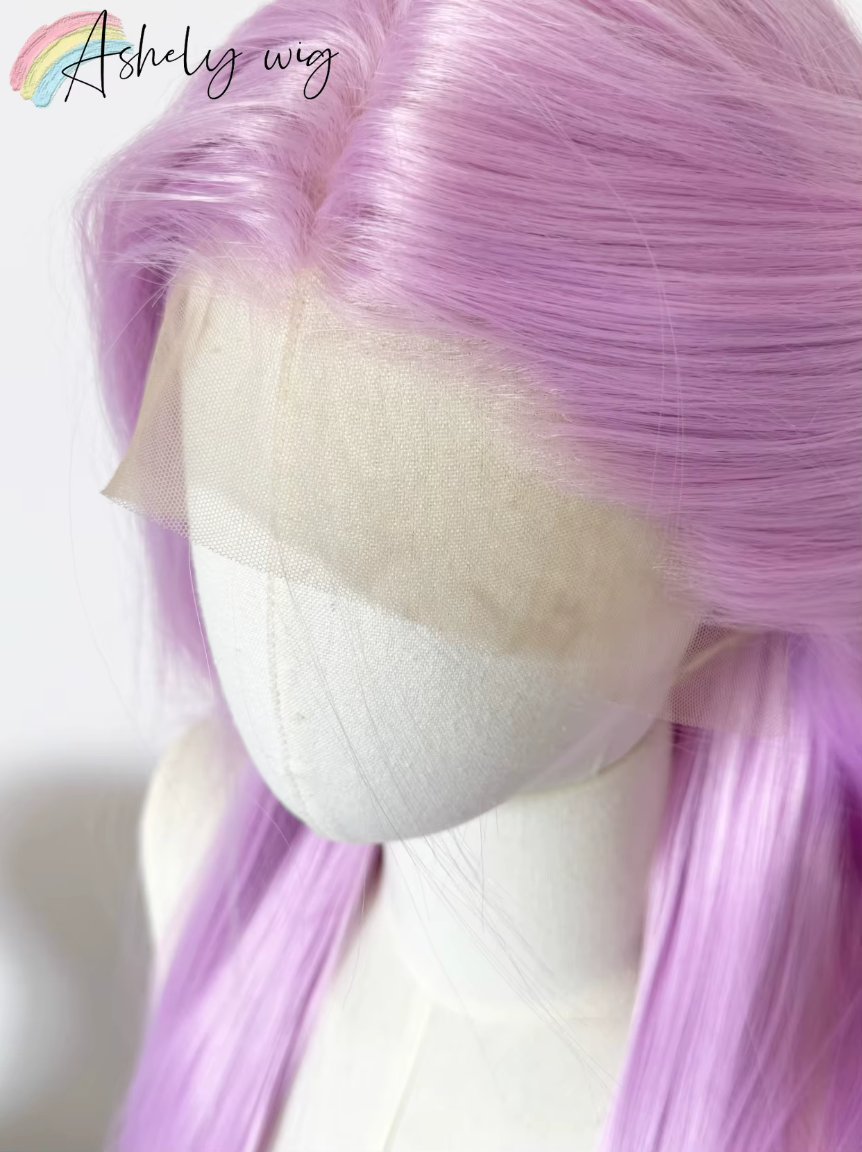 Perruque Lace Front Wig synthétique rose violette pour femmes
