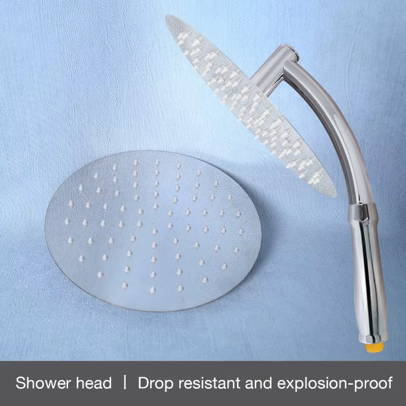 Pommeau de douche à haute pression en acier inoxydable, extension de pommeau de douche carré, grande extension incurvée, jet supérieur haute pression