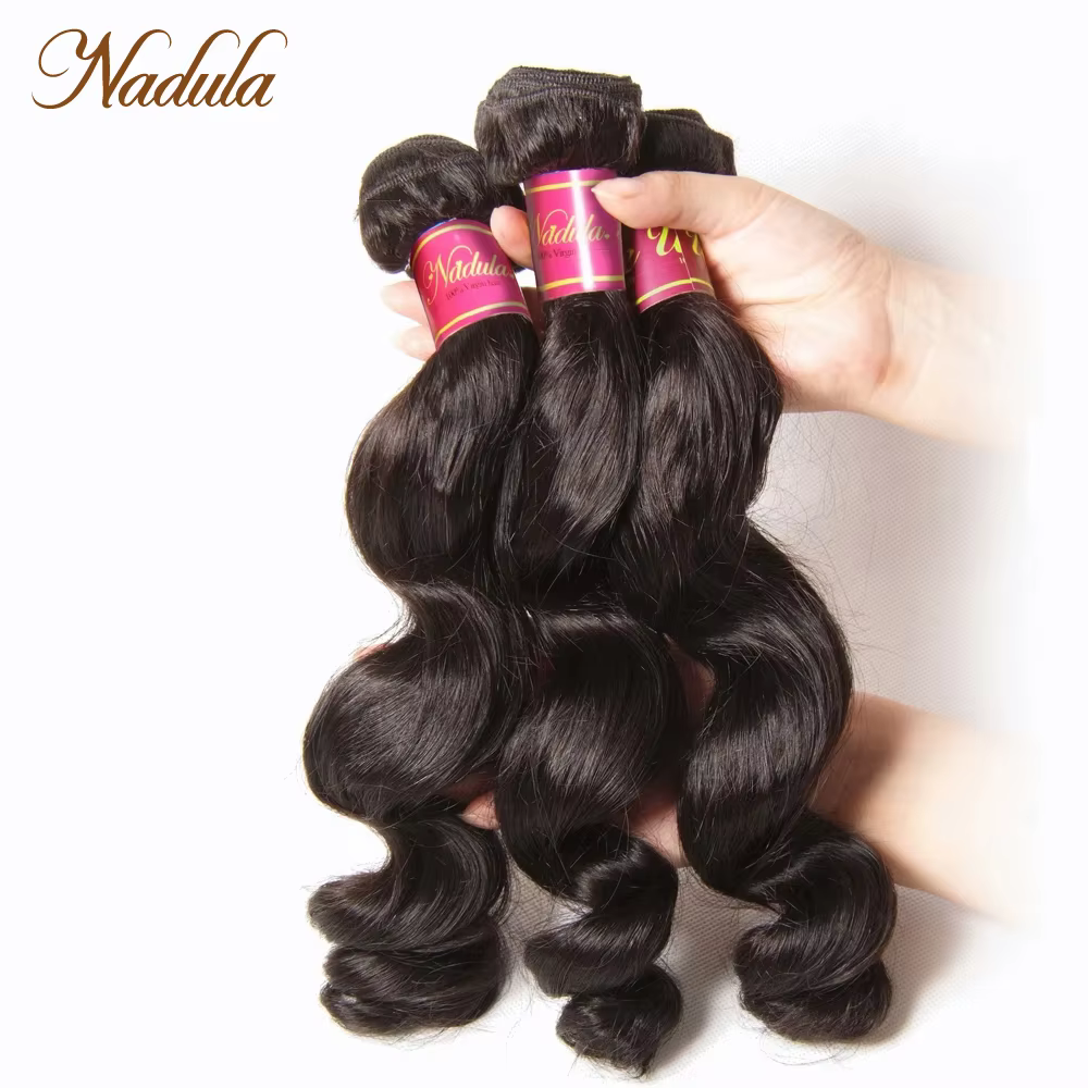 Nadula cheveux 3 pièce/lot brésilien vague lâche paquets 16-26 pouces