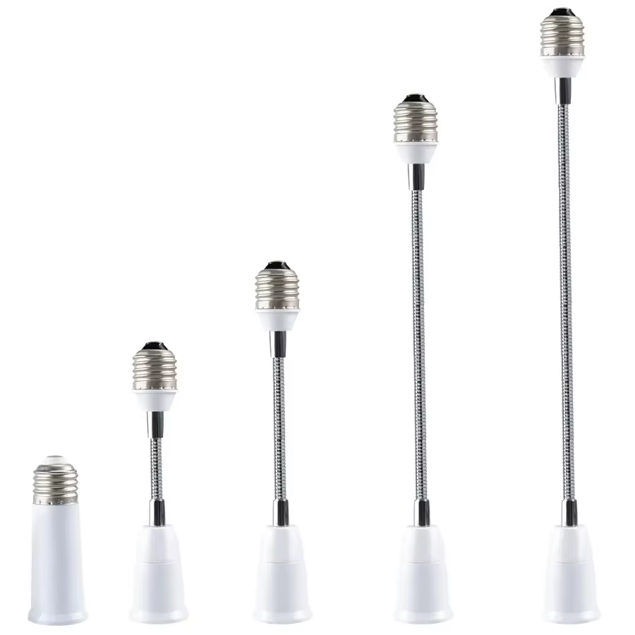 Extension de douille d'ampoule E27 à E27, support de lampe à Base rotative, convertisseur d'extension 12/15/20/30/35/40/50cm