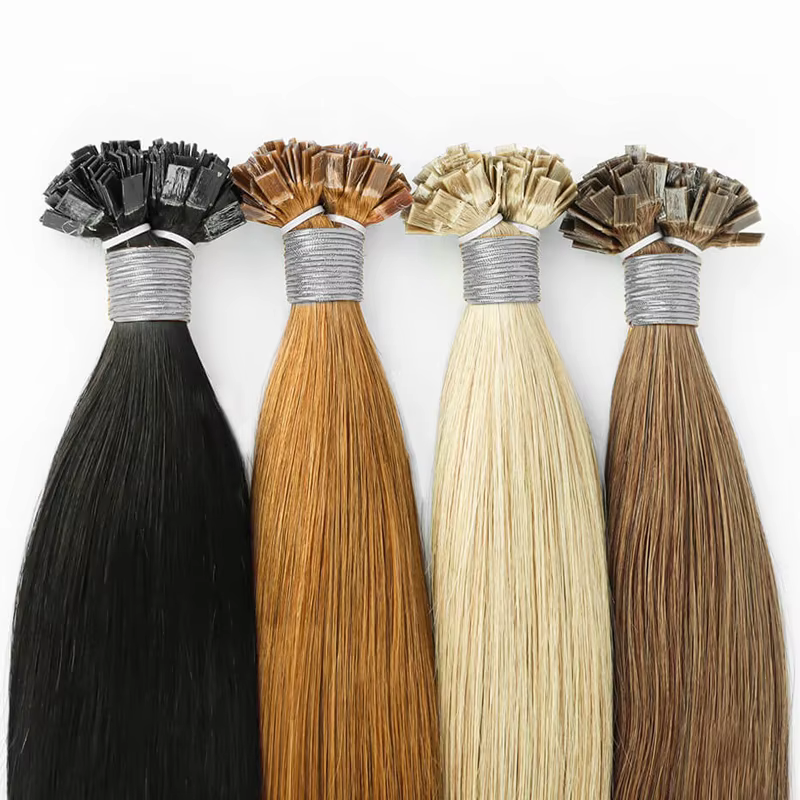 Cheveux raides pointe plate Extensions