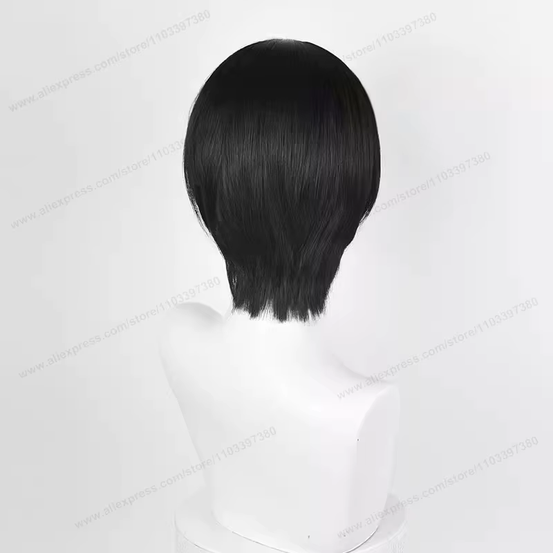 Perruque de cosplay Anime Oosaki Nana, 28 cm, cheveux noirs courts, résistants à la chaleur, synthétiques, pour Halloween