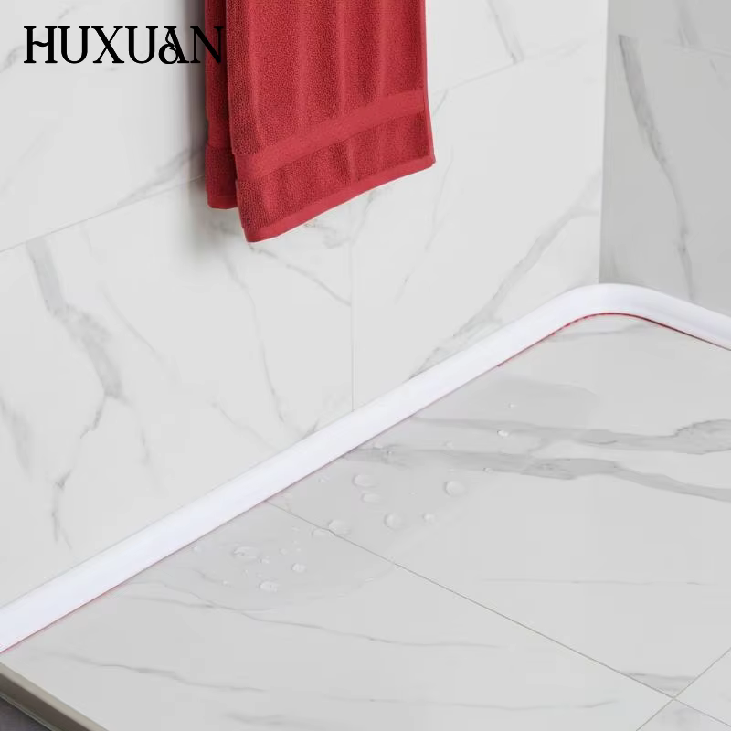 Bande de séparation PVC pour douche, 1 pièce, 1,2 m, barrière de salle de bain auto-adhésive, seuil flexible pour séparation zones humides et sèches
