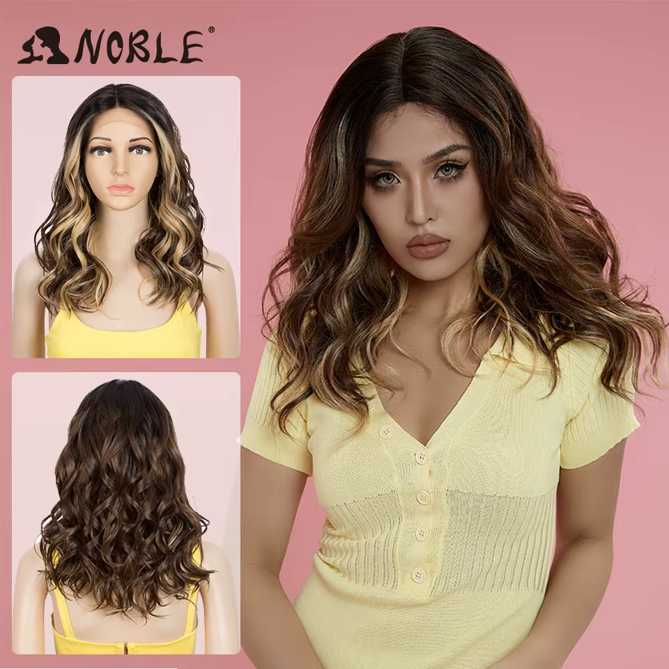Perruque Lace Front Wig ondulée 20 pouces-Noble