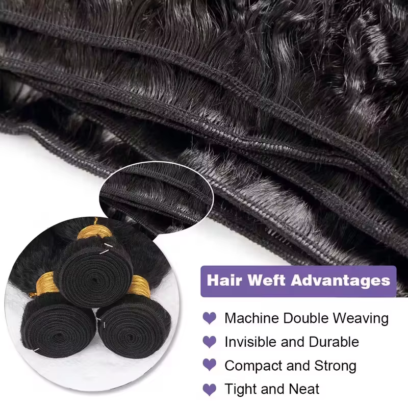 Extensions de cheveux humains brésiliens bouclés crépus non traités 100% naturels Jerry Curly 10-42 pouces 1/3/4 paquets