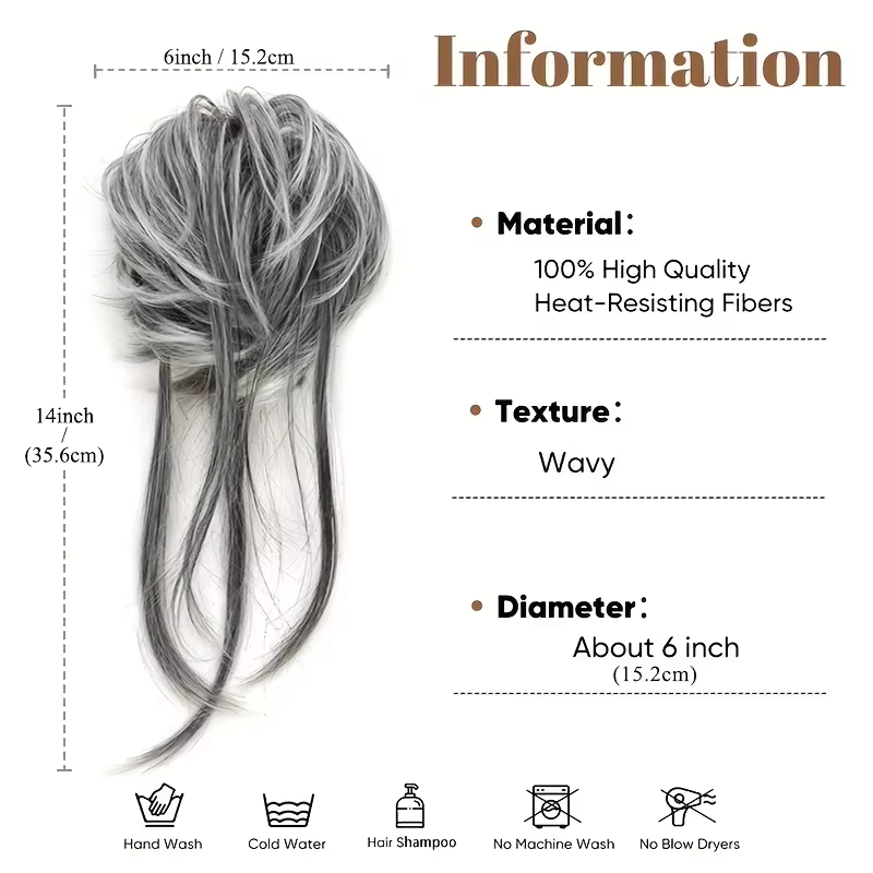Perruque synthétique, extension de cheveux longs bouclés
