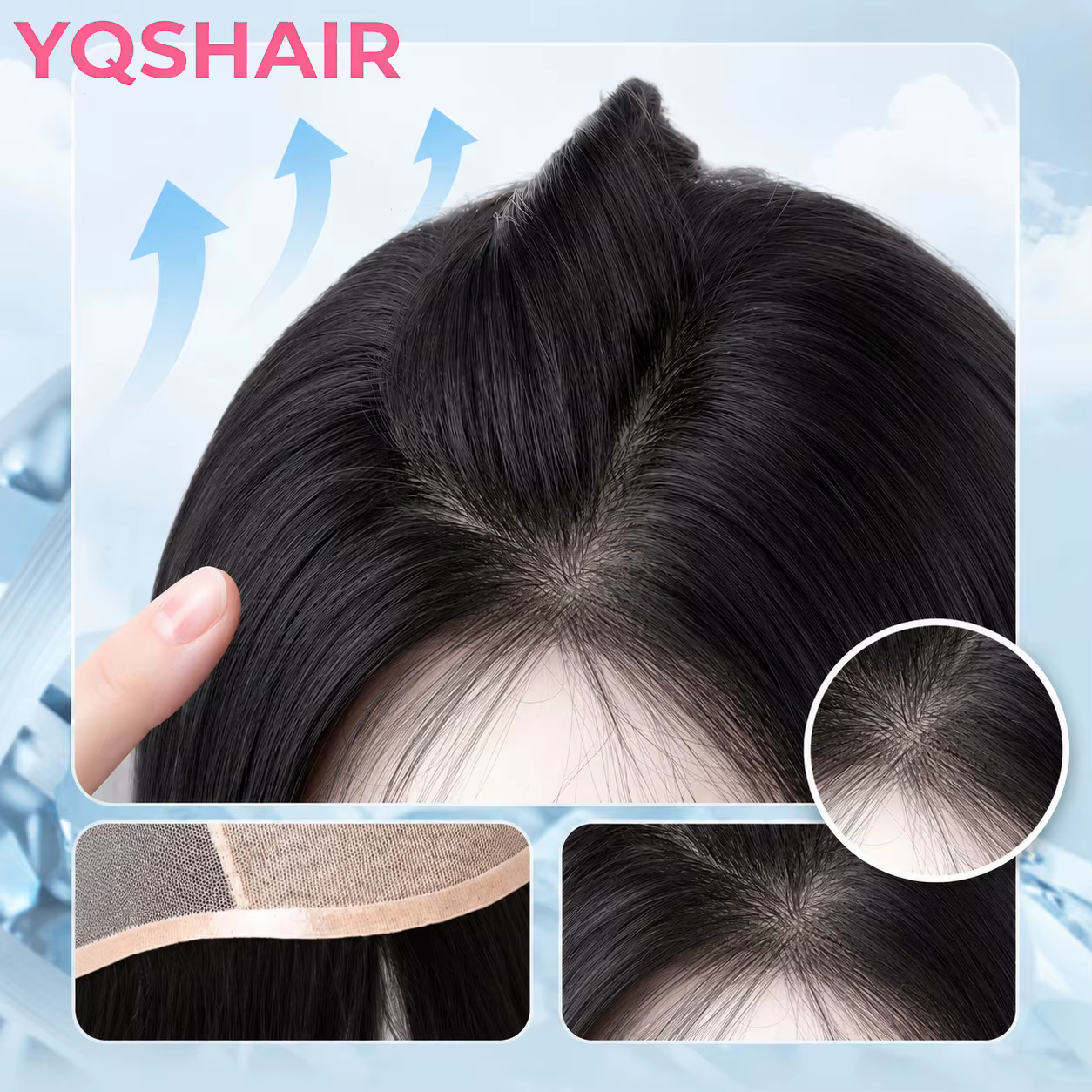 Perruque courte coupe pixie bob 100% cheveux humains