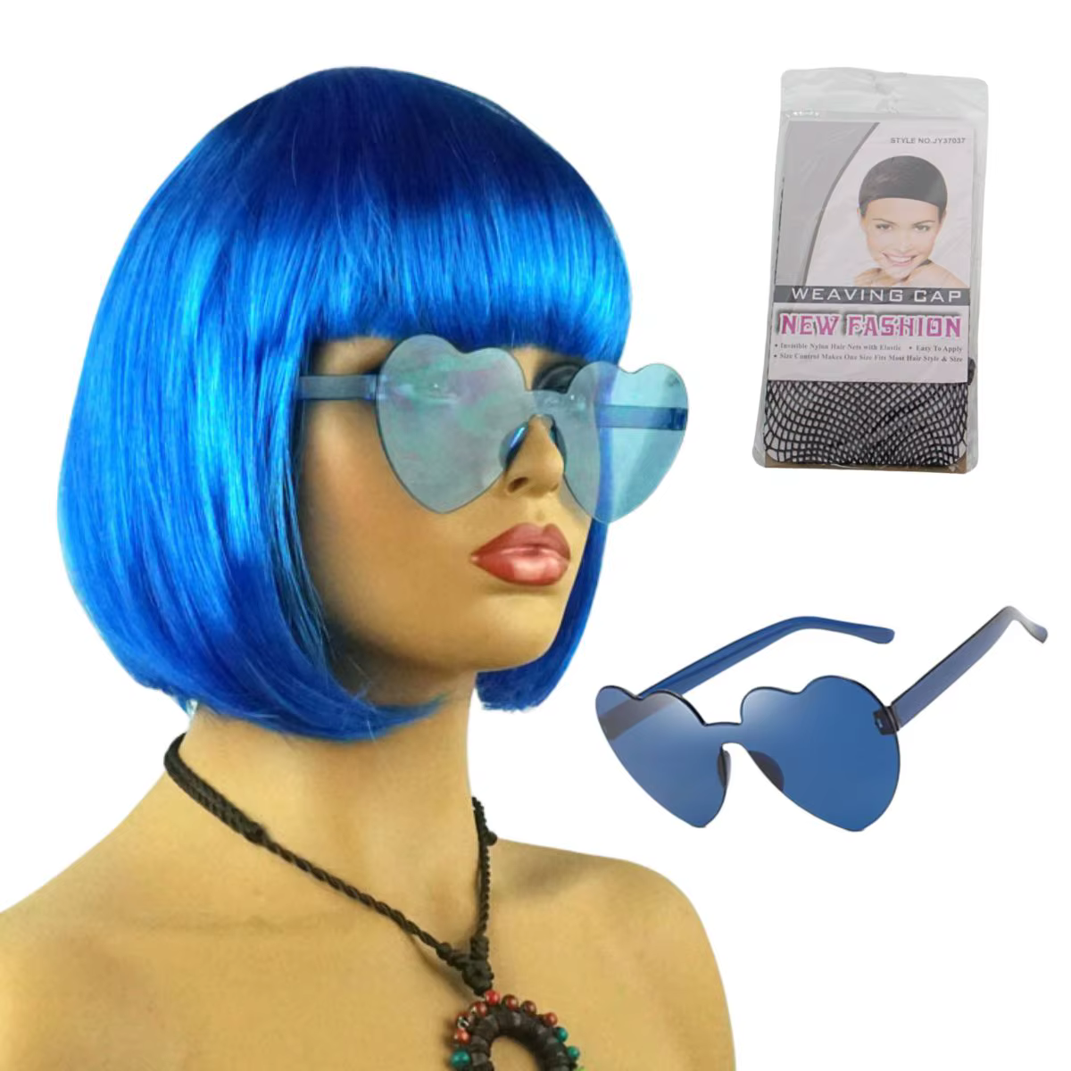 Perruque en fibre synthétique de la marque Anxin : coupe de cheveux bob avec frange