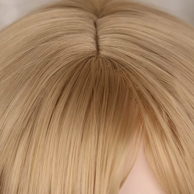 Perruque blonde mixte naturelle longue ondulée pour femme