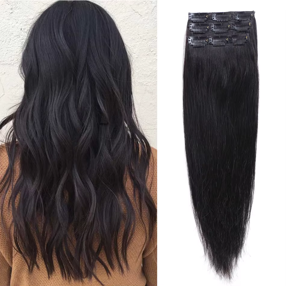 100% Remy pince brésilienne dans les extensions de cheveux humains