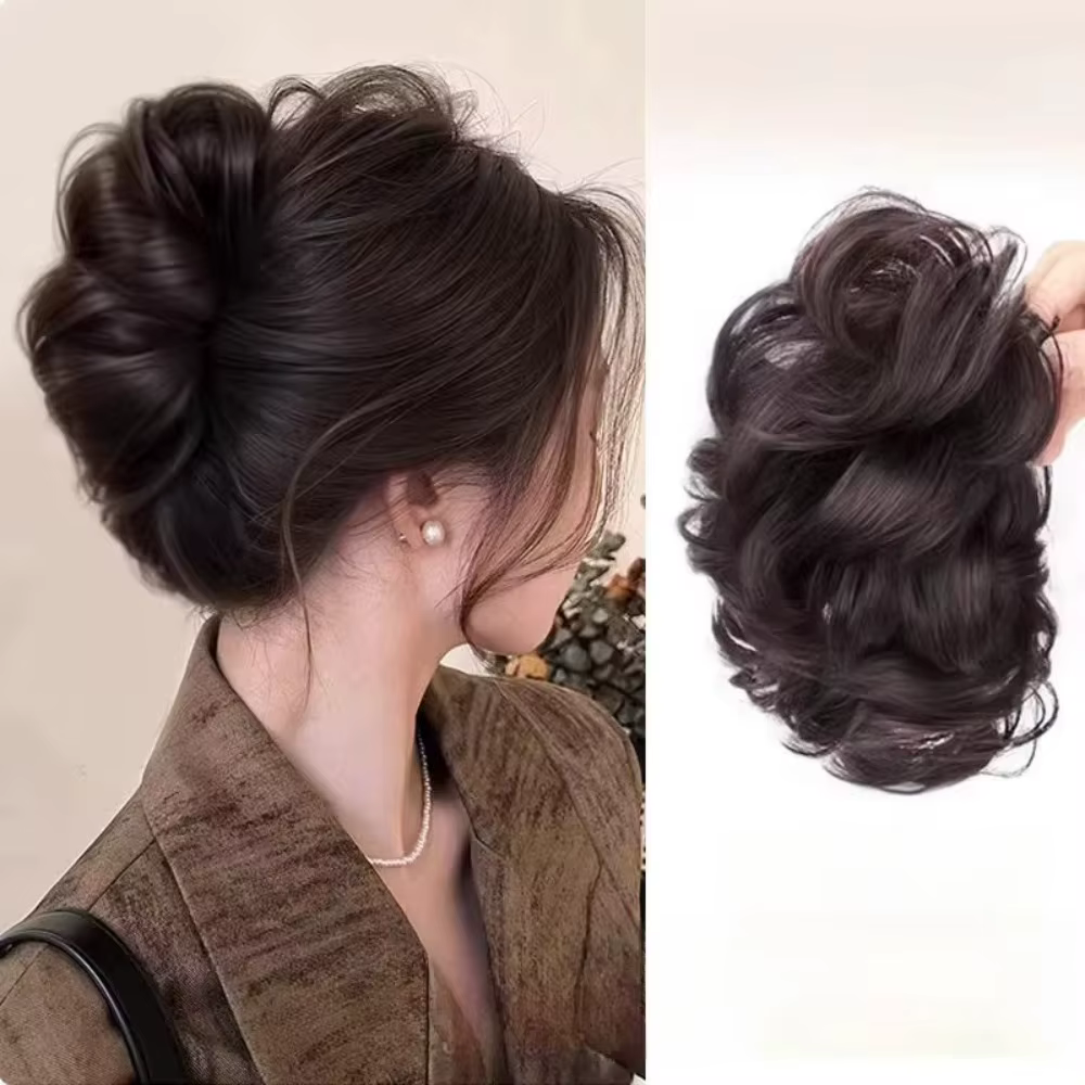Chignon synthétique en désordre