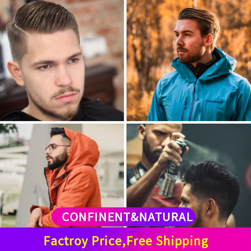 Toupet Hommes Perruque De Cheveux Naturels