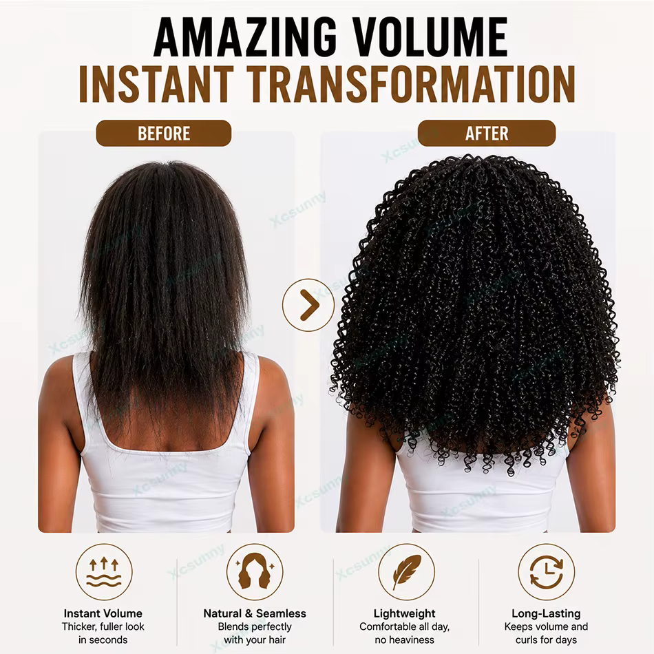 Afro crépus bouclés Microlink Extension de cheveux humains 4C Micro anneau Extensions
