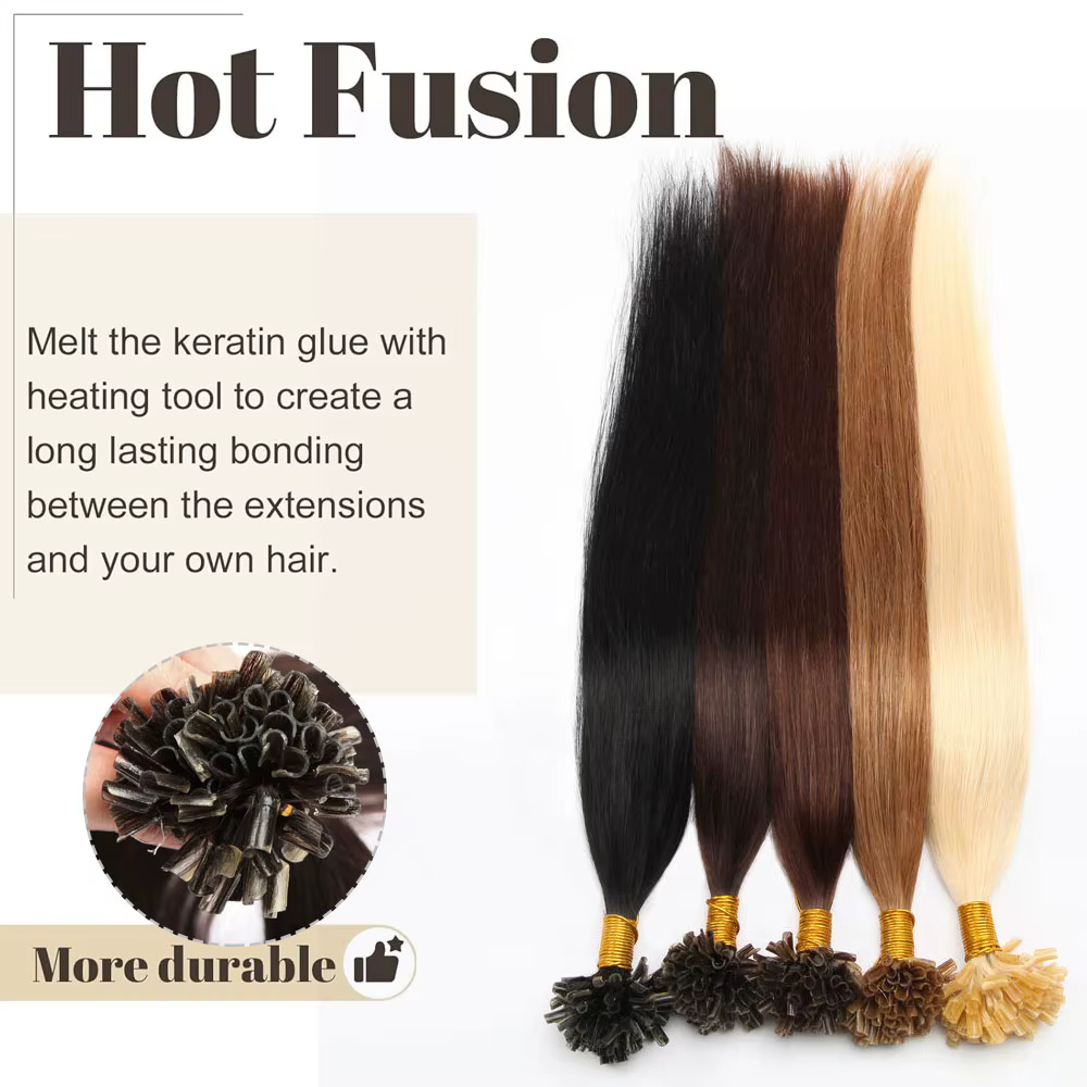 Extensions de cheveux en U