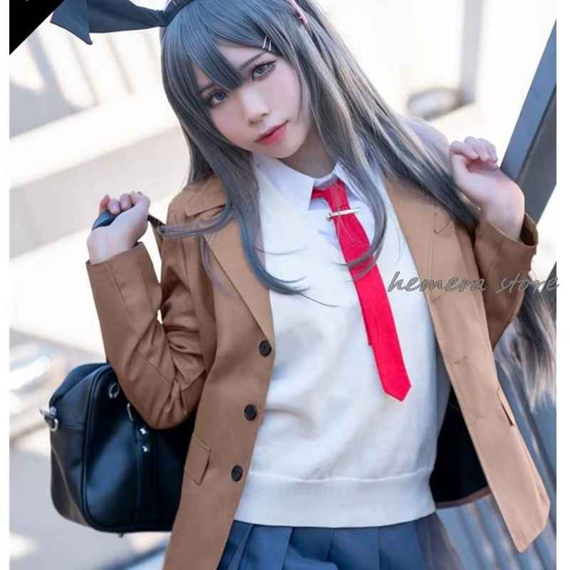 Rascal Does Not Repliof Bunny Girl Senpai Mai Sakurajima Cosplay Perruque