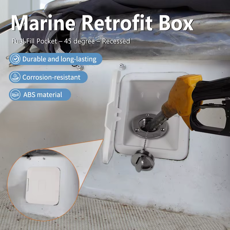 Boîte utilitaire de modification marine pour entrée d'eau, port de carburant RV, interrupteur de batterie marine, robinet de camping-car, poteau de borne et câblage