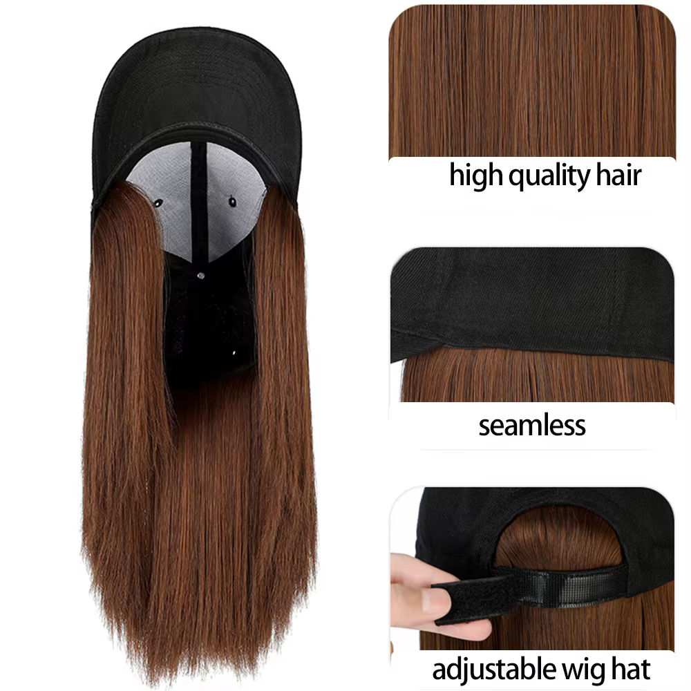 Perruque Synthétique Courte et Lisse Bob Réglable pour Femme