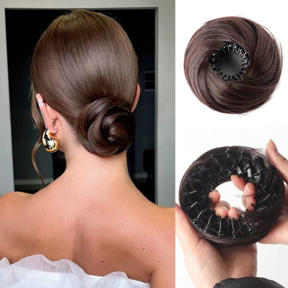 Pince à cheveux synthétique en chignon
