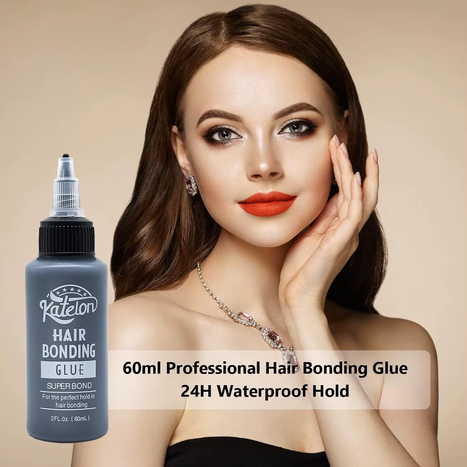 Colle noire pour extensions de cheveux