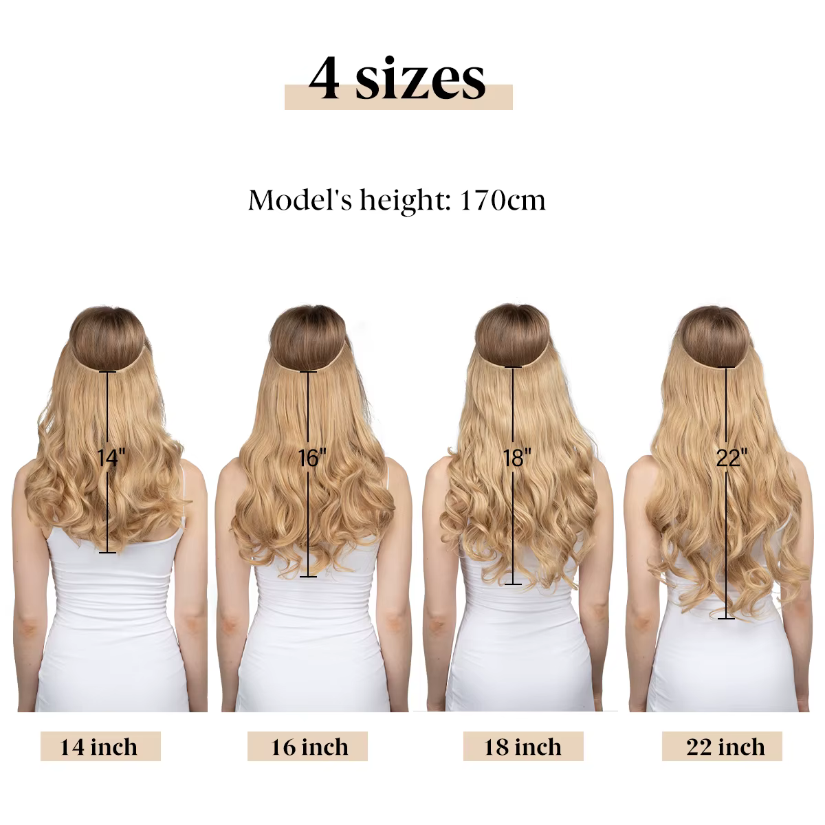 Extensions de cheveux synthétiques sans Clip
