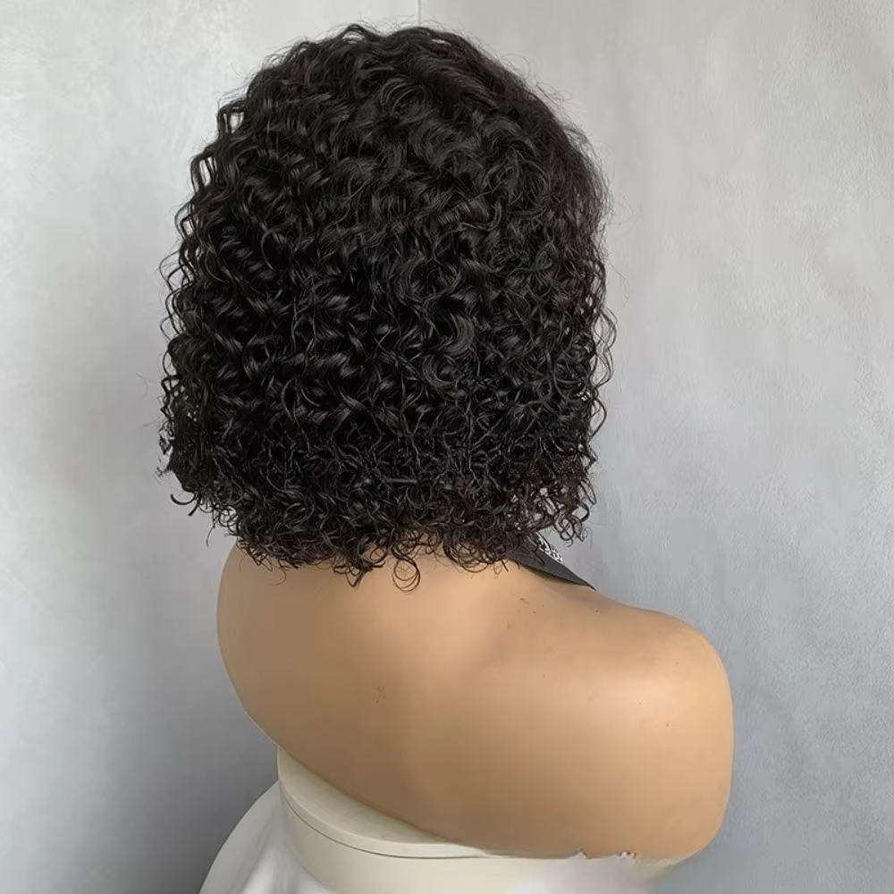 Haute qualité 5x5 avant dentelle vrais cheveux colle naturelle Bob perruque