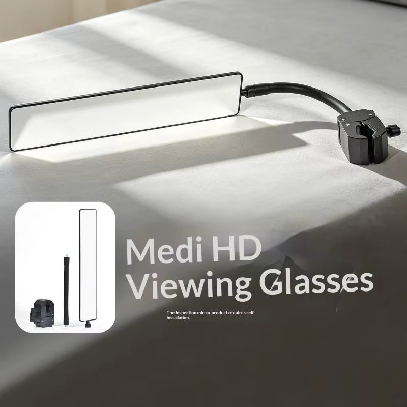 Miroir de contrôle pour extensions de cils HD anti-buée, design en bande longue, 1 pièce, portable pour usage domestique et quotidien, pour greffe de cils DIY