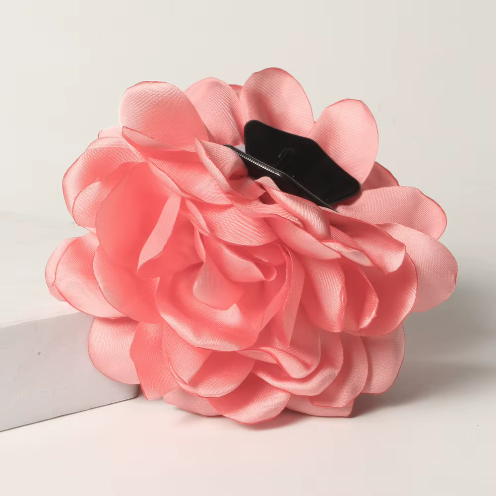 Pinces à cheveux en tissu fleur de Rose pour femmes et filles